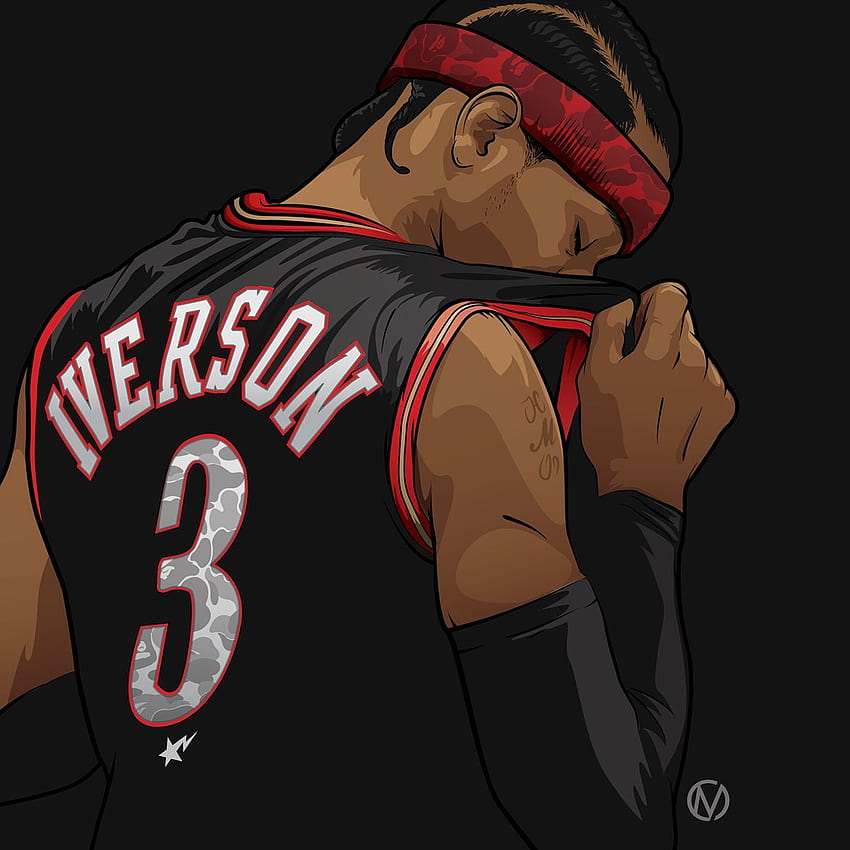 Allen Iverson x BAPE Illustration. Nba basketball art, Basketball art, Nba art HD phone wallpaper
