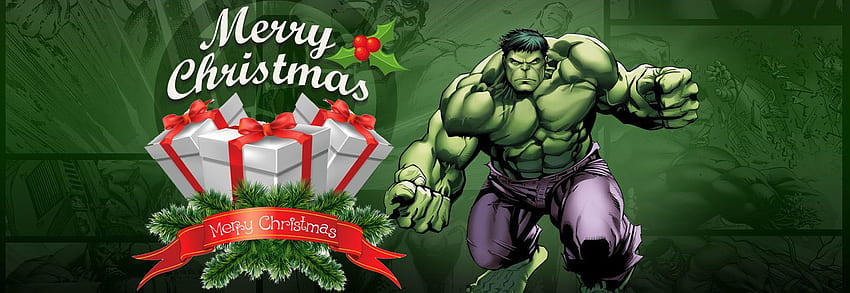 Happy Merry Christmas Greetings Wishes Super Hero Hulk Kids, Superhero Christmas HD wallpaper