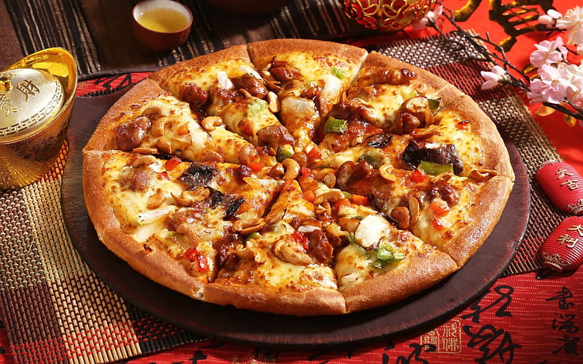 Queso Pizza Pedazos Alimentos fondo de pantalla