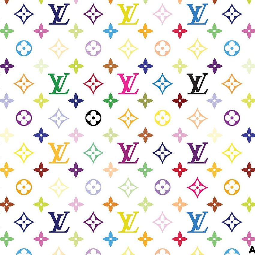 Monograma de Louis Vuitton, arcoíris Louis Vuitton fondo de pantalla del teléfono