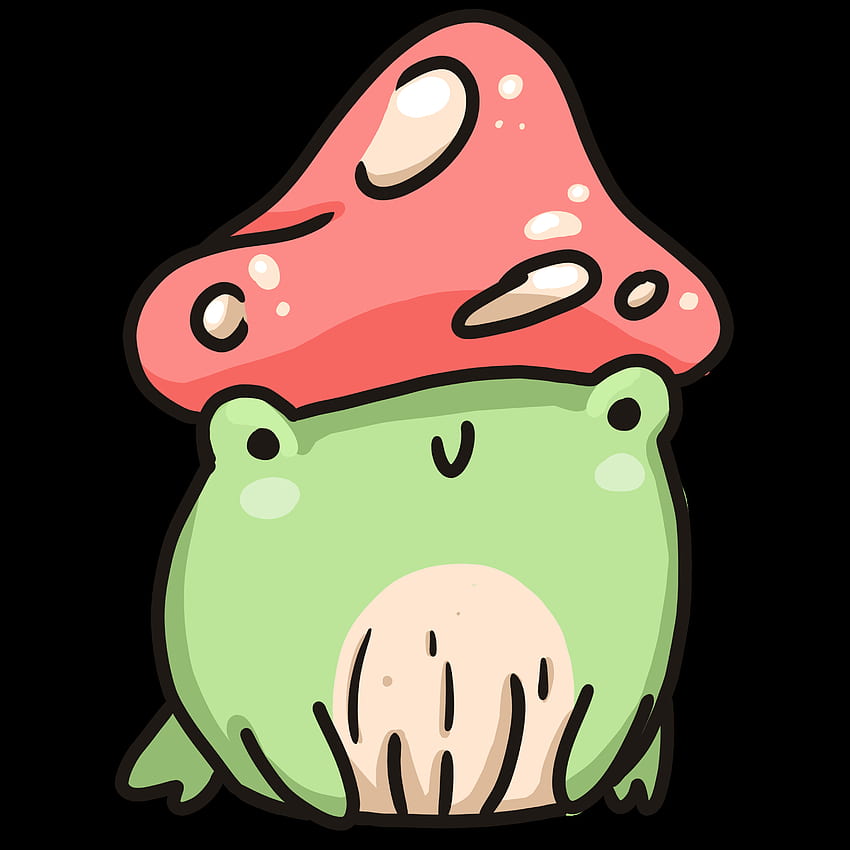 żaba w grzybowym kapeluszu Naklejka autorstwa crackheadruelx. Śliczne małe rysunki, Sztuka żaby, Niezależne rysunki, Grzybowa żaba Tapeta na telefon HD