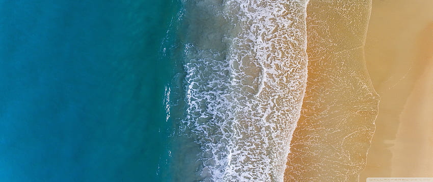 Vista aerea dell'oceano, spiaggia 2560X1080 Sfondo HD