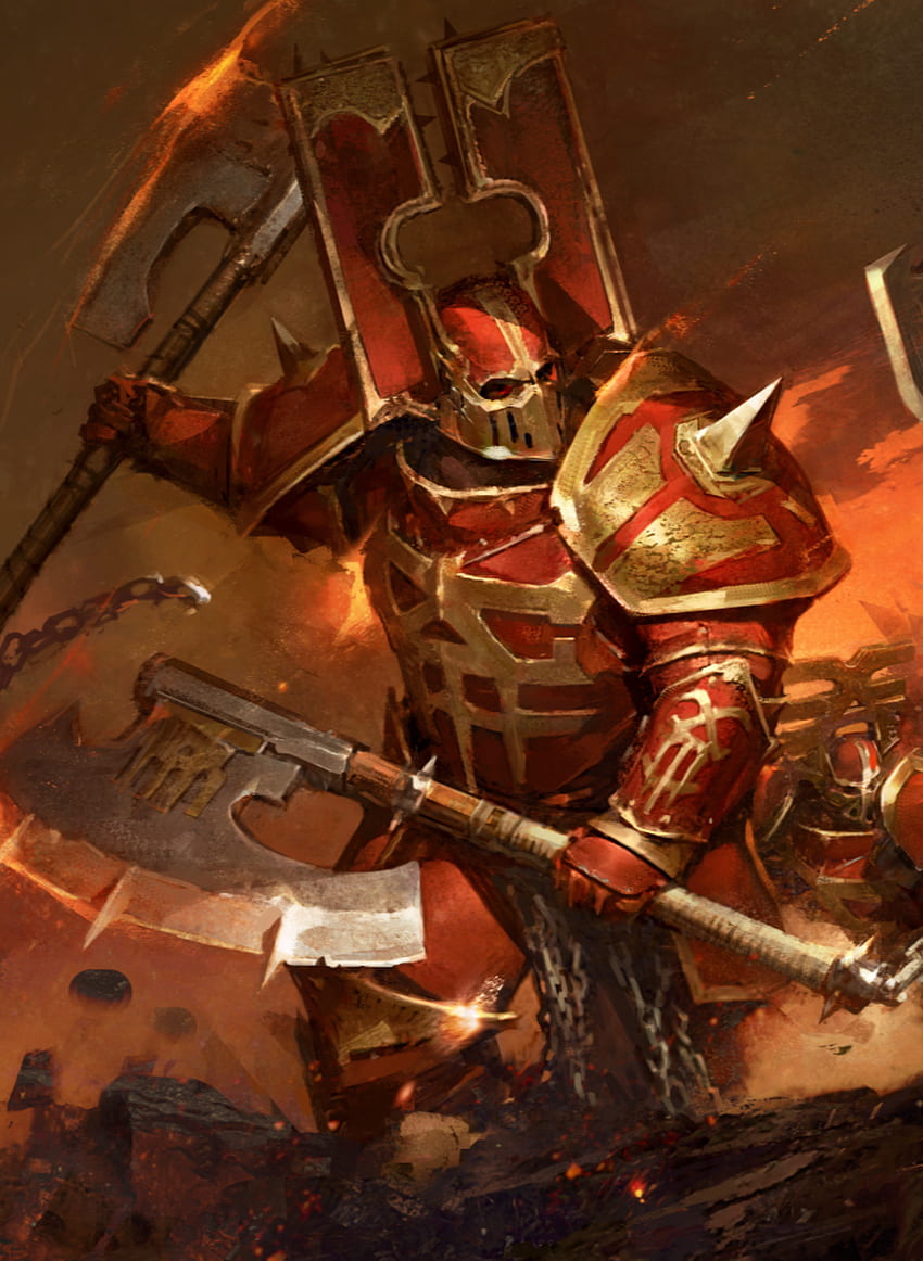 Khorne Warhammer, art, Total-War HD phone wallpaper