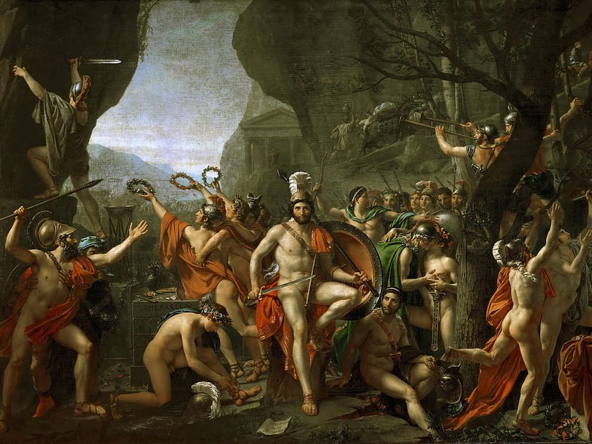 David Jacques Louis, Leonidas w bitwie pod Termopilami 75773 Tapeta HD