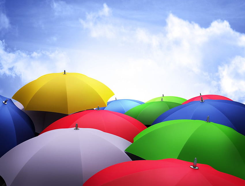 색상과 색상이 예술에 미치는 영향: 25개의 다채로운 - 지루한 예술. 비, 다채로운 우산, 우산, 추상 우산 HD 월페이퍼