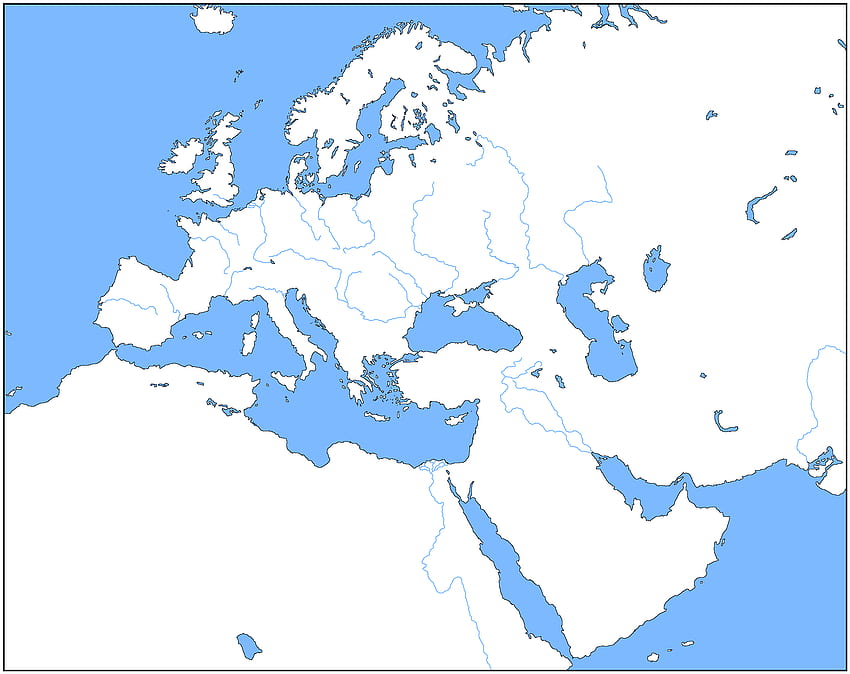 Cartina muta dell'Europa. Mappa del Medio Oriente, mappa dell'Europa, mappa Sfondo HD