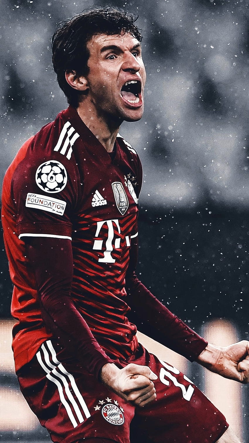 Thomas Muller, sports uniform, Bayern Munich HD phone wallpaper