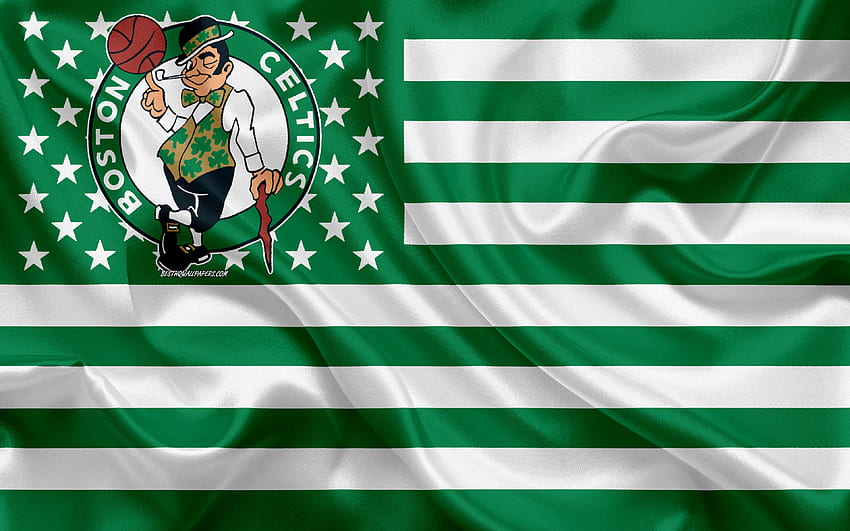 Boston Celtics, Celtics, basket, bandiera, nba Sfondo HD