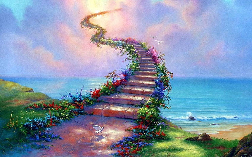 Stairway To Heaven - -, himmlische Wolken HD-Hintergrundbild