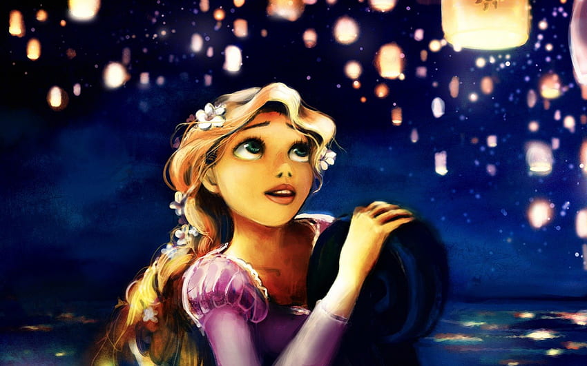 Rapunzel, night, cartoon, disney, women, girl, artistic HD wallpaper |  Pxfuel