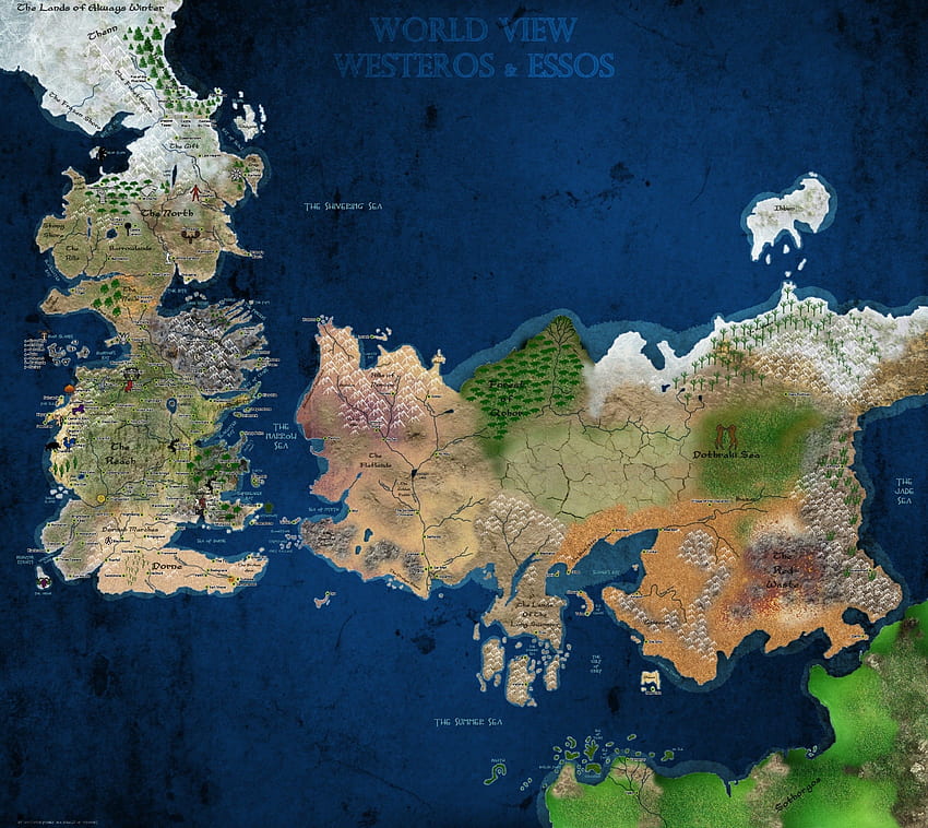 세계 햇빛 지도 최고의 지도 왕좌의 게임 세계 지도 A HD 월페이퍼