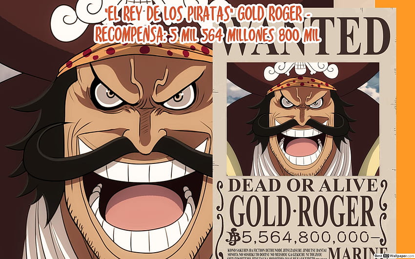 Poster di One Piece - Gol D. Roger Wanted Sfondo HD