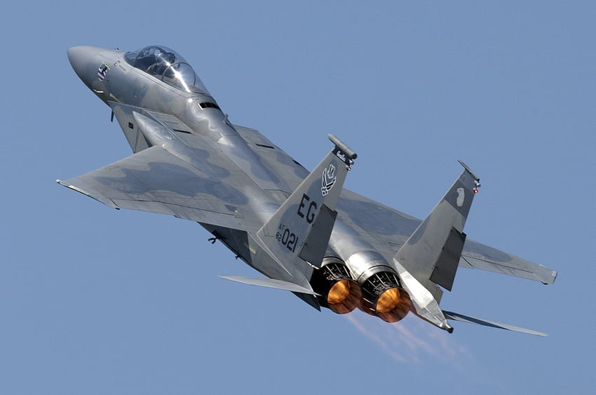 F-15, wojskowy, siła, bombowiec, siła ognia, odrzutowiec, samolot, skrzydło, powietrze, samolot, myśliwiec, pocisk Tapeta HD