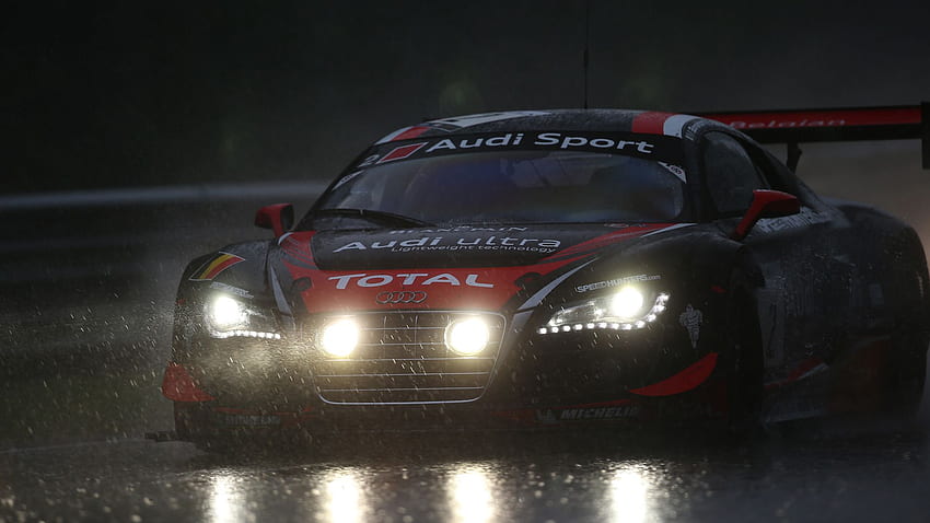 Audi R8 Sport Rain Race . Auto Sfondo HD