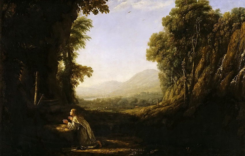720P Free download | Claude Lorrain, Landscape with a Monk of the Order ...