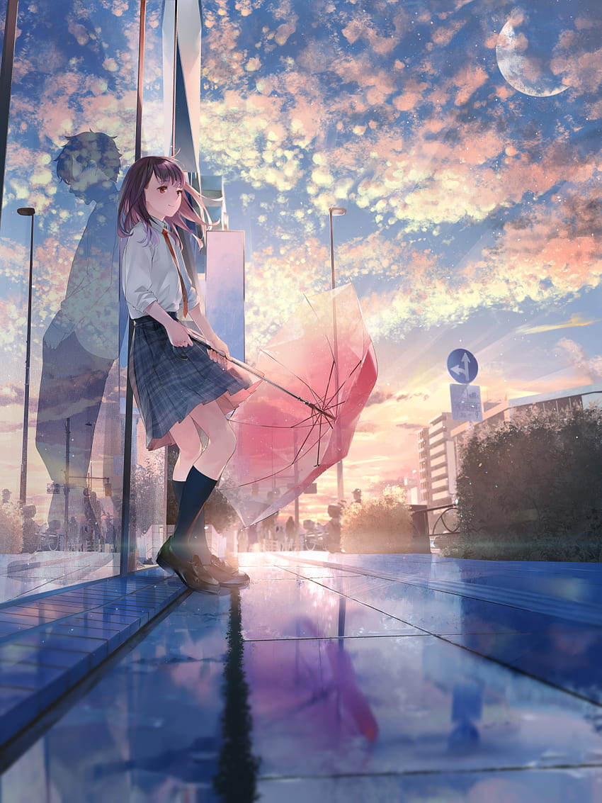 Beautiful Anime Rain, Anime Rainy Day HD phone wallpaper