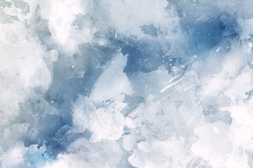 Blaue und weiße Aquarellfarbe. Wander. Aquarell, Malerei, Wand, dunkelblaues Aquarell HD-Hintergrundbild
