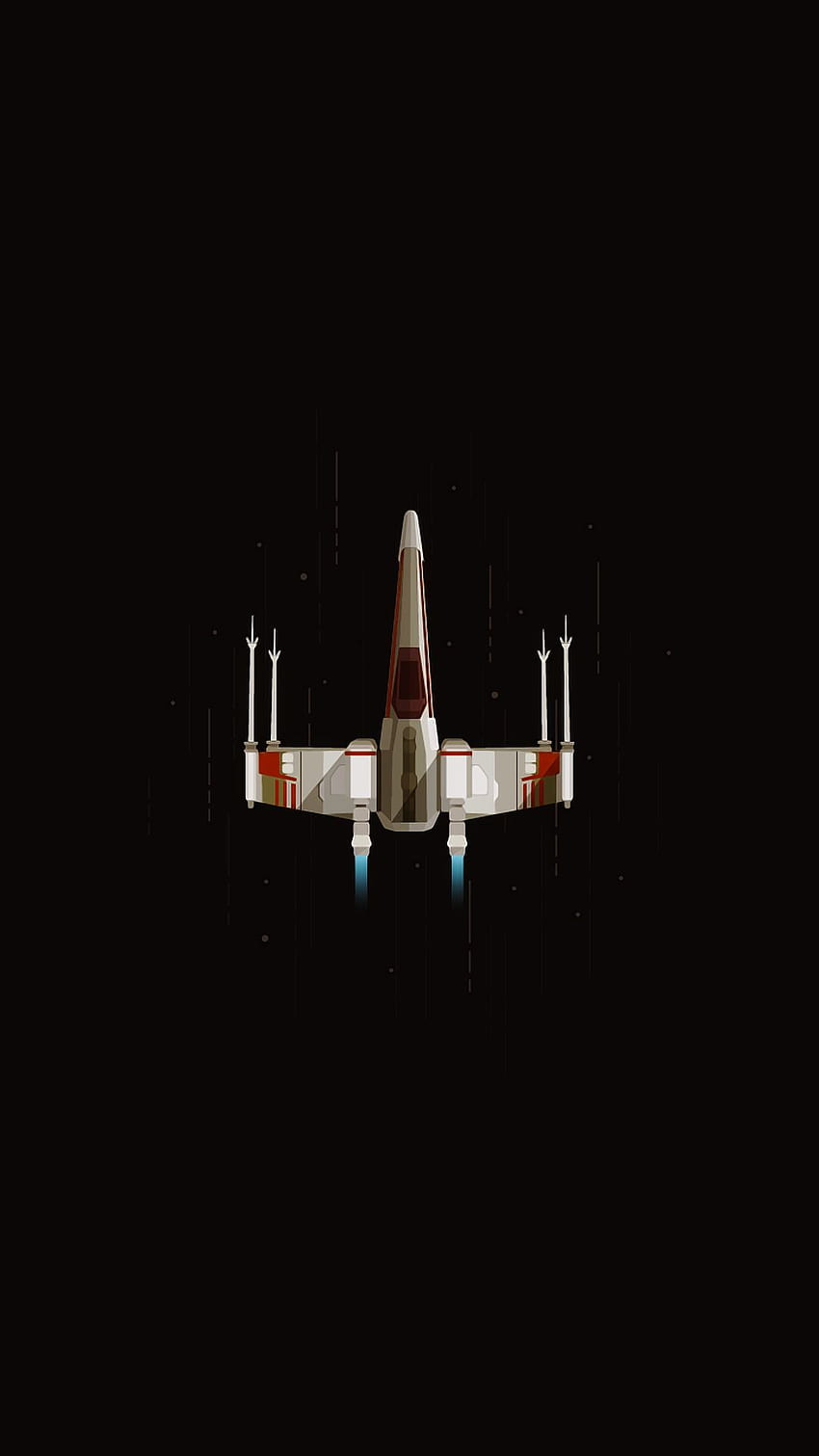 digitale Kunst, Porträtanzeige, Raketen, Raumschiff, einfach, minimalistisch Star Wars 1080X1920 HD-Handy-Hintergrundbild