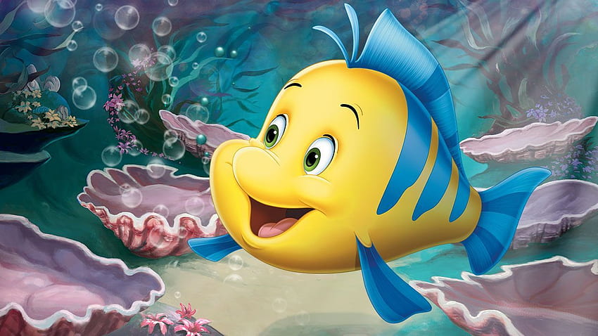 The Little Mermaid - Flounder - หน้า - สหราชอาณาจักร ตัวละครเงือกน้อย นางเงือกน้อย นางเงือก วอลล์เปเปอร์ HD