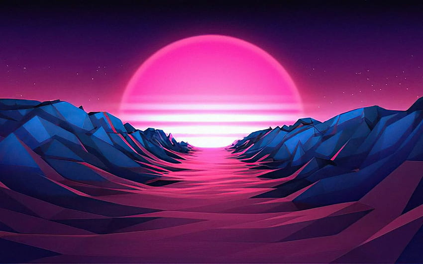 Purple Sunrise Vaporwave , Artist , , and Background, 1440X900 HD wallpaper