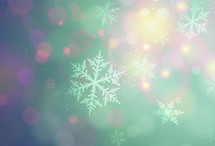 Snowflakes, blue, winter, white, multicolor soft, cute, aqua, pink, tectures, abstract, pretty, christmas HD wallpaper