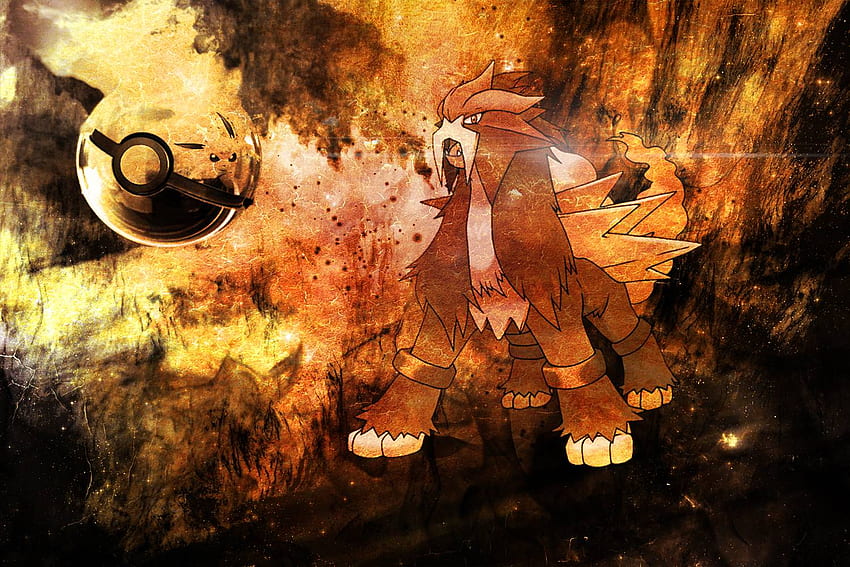 Entei. Entei , Entei vs Charizard dan Entei TCG, Entei Pokémon Wallpaper HD