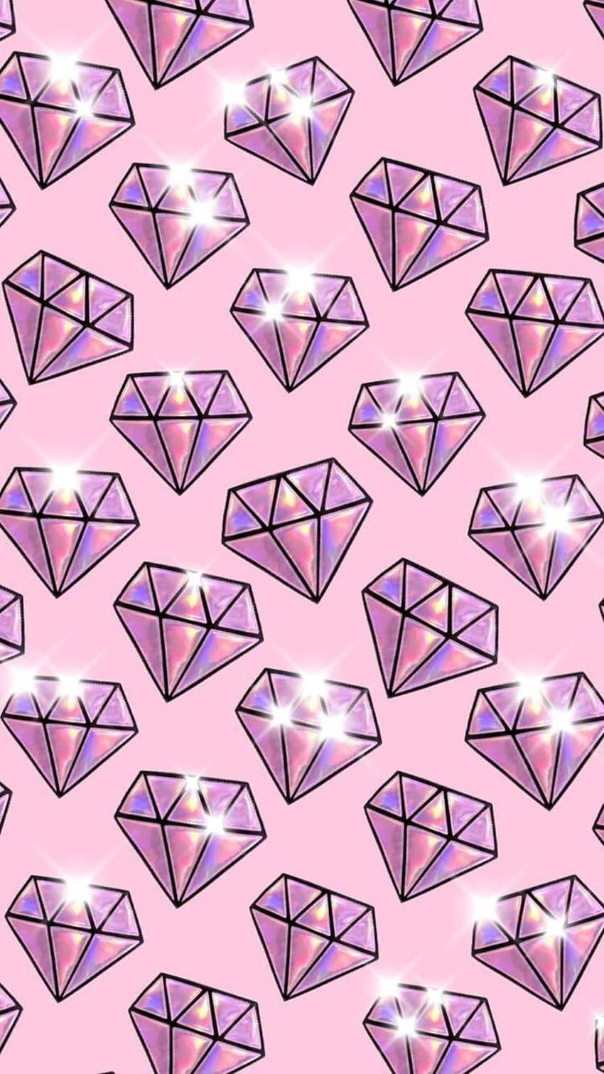 예쁜 패턴, 귀여운 다이아몬드 HD 전화 배경 화면