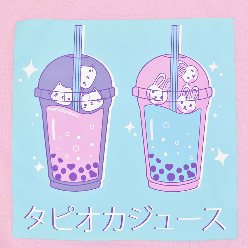 Estética Boba Tea, Bubble Tea Anime fondo de pantalla del teléfono