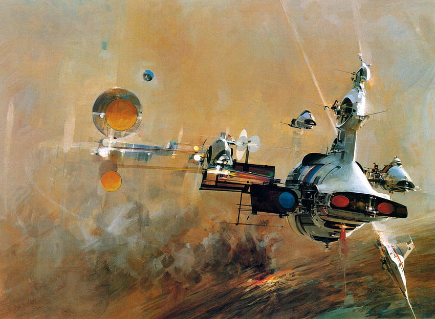 El arte clásico de ciencia ficción de John Berkey. Artista de ciencia ficción, Arte de ciencia ficción vintage fondo de pantalla