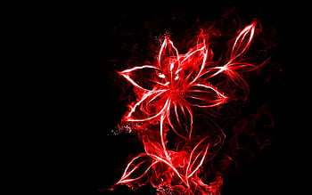 abstract red flower wallpaper