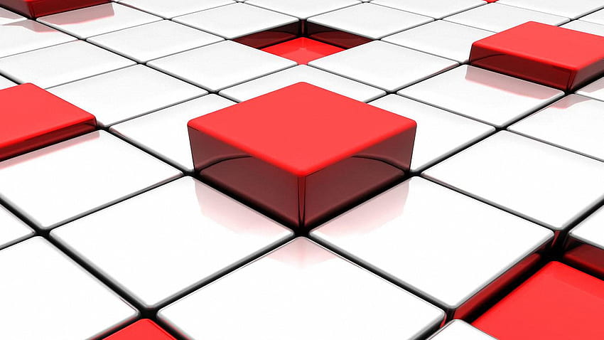 Red Abstract D And White Tiles HD wallpaper | Pxfuel