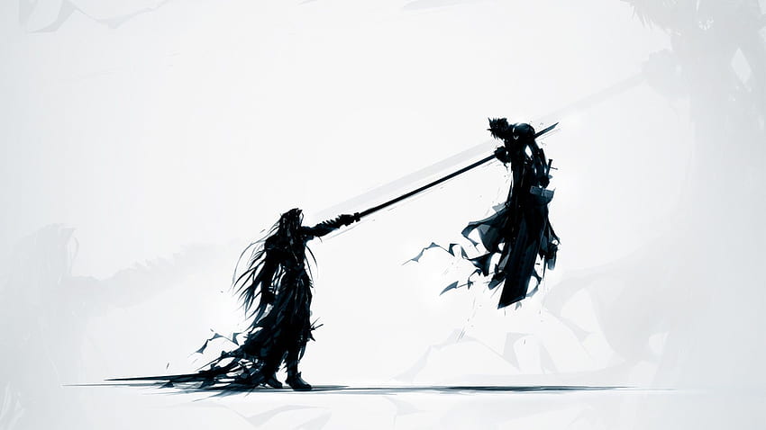 Final Fantasy Cloud And Sephiroth, Cloud vs Sephiroth HD wallpaper