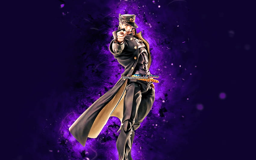 1179x2556px, 1080P Free download | Jotaro Kujo, , violet neon lights ...