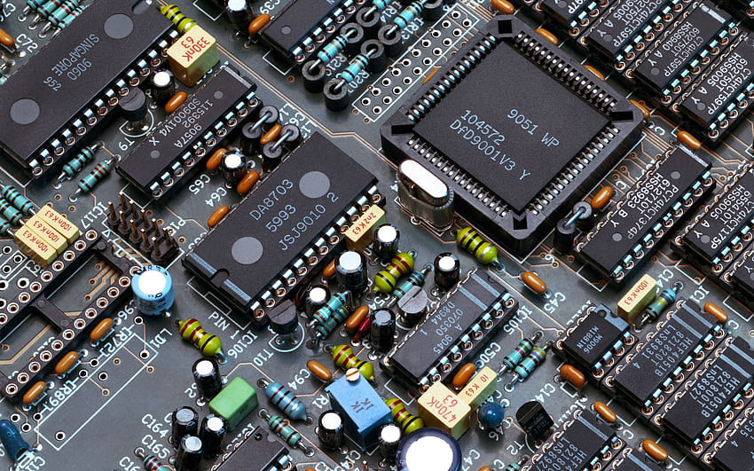 Circuito stampato nero, tecnologia, circuiti stampati, PCB, chip per computer • For You For & Mobile, circuito stampato Sfondo HD