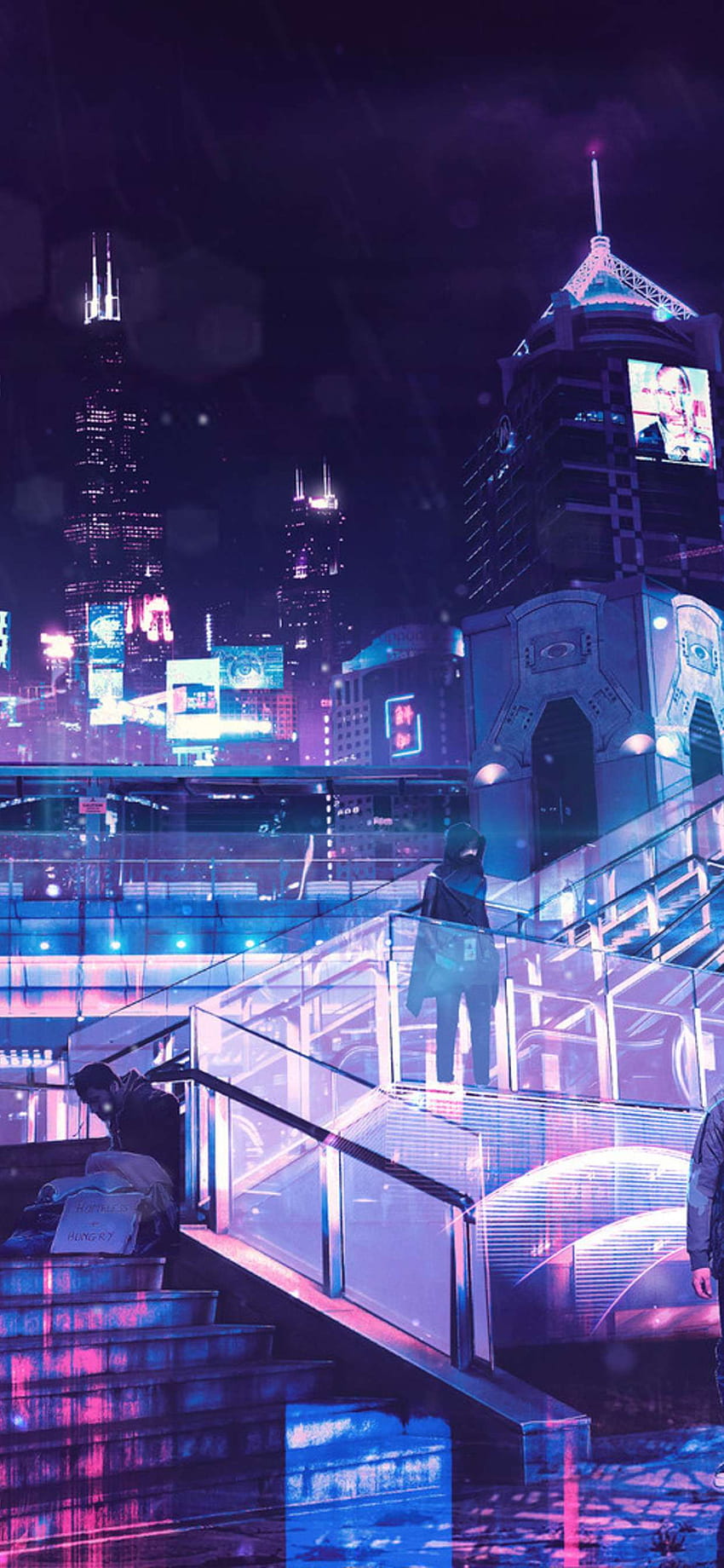 Night Artwork Futuristic City Cyberpunk Wallpaper Preview0.Jpg(Popular  Background) Poster Matte Finish Paper Print 12 X18 Inch (Multicolor)  HS-7268 : Amazon.co.uk: DIY & Tools