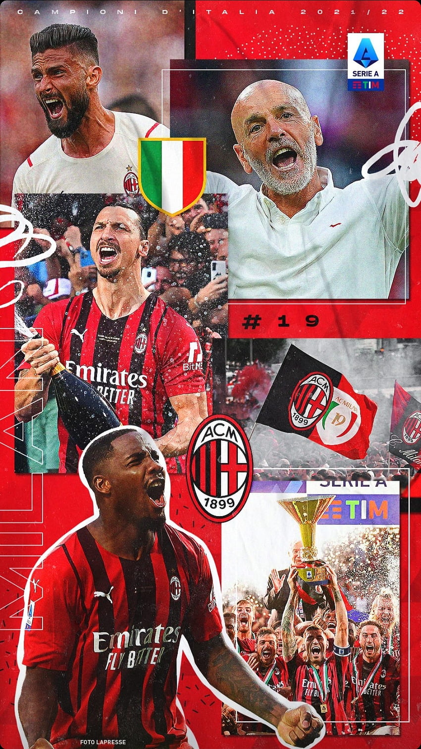 Milan, red, product, trofeo, seriea, acmilan, milano, ibra, zlatan, scudetto HD phone wallpaper