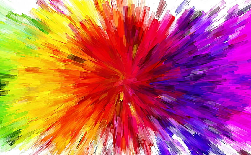 Explosión de color, púrpura, arcoíris, amarillo, verde, rojo, textura, naranja fondo de pantalla