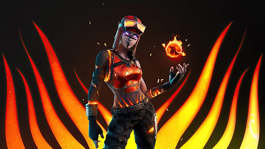 Blaze Character skin, Fortnite, fire ball, 2020 HD wallpaper