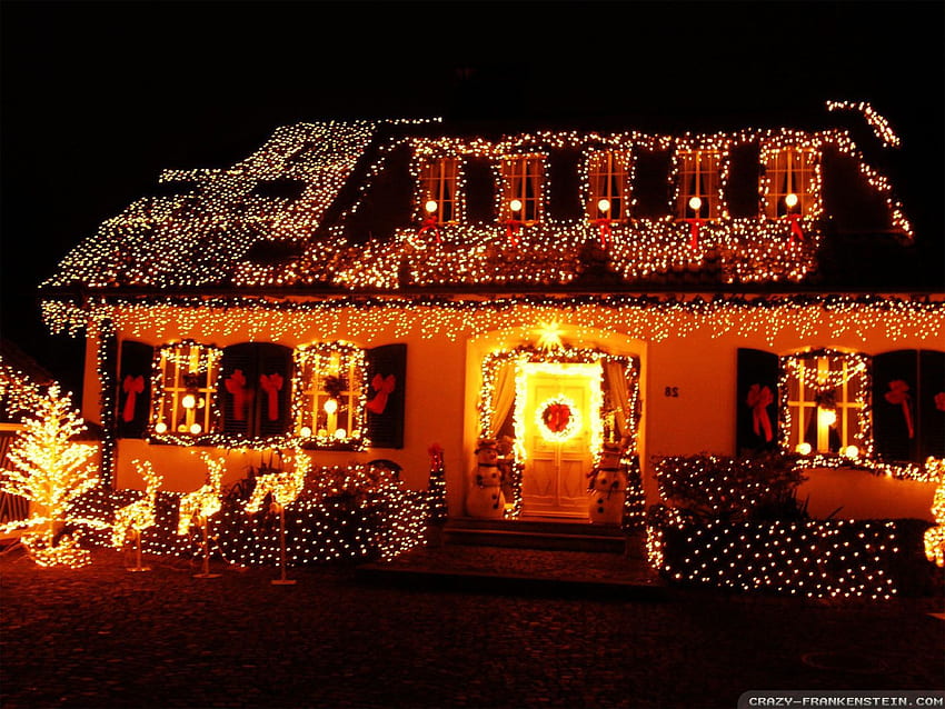 Christmas House HD wallpaper