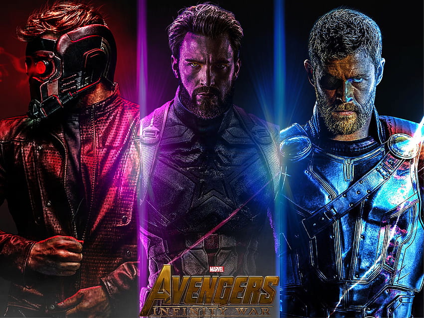 Avengers Iw Captain America Star Lord Thor - トール、キャプテン・アメリカ・ウィズ・ハンマー 高画質の壁紙