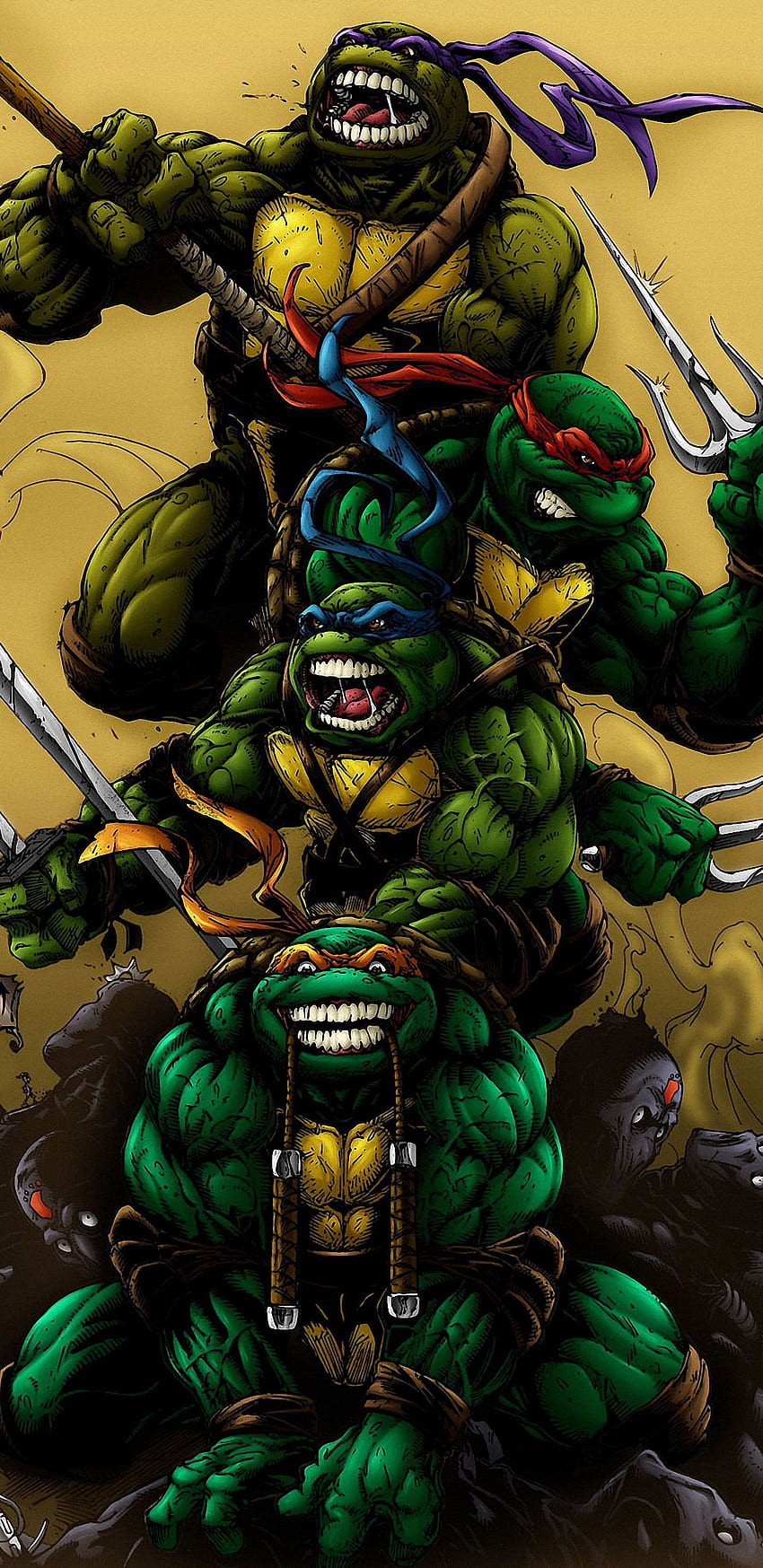 Teenage Mutant Ninja Turtles Galaxy s8, Anime Ninja Turtles Papel de parede de celular HD