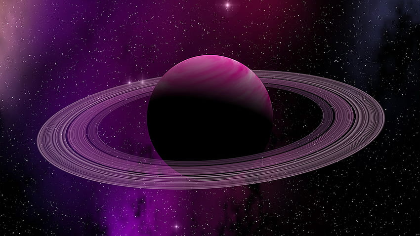 para, portátil. espaço planeta saturno estrela arte ilustração roxo, planeta laptop papel de parede HD