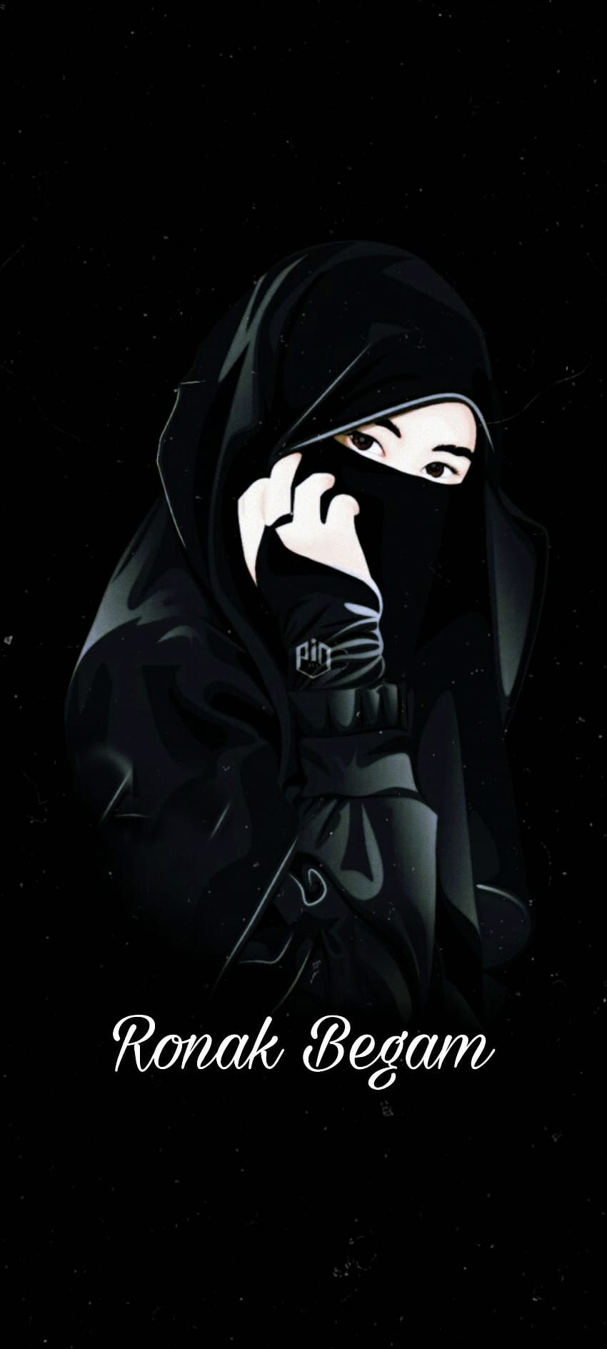 Hijab, art, sleeve HD phone wallpaper