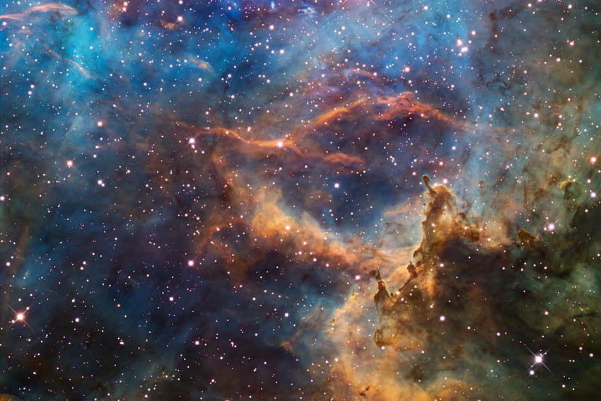 The Rosette Nebula (NGC 2237 9) Close Up (Hubble Palette) For AIC HD wallpaper