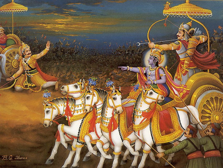 Citas de Mahabharata Krishna. CitasGram, Krishna Arjun fondo de pantalla