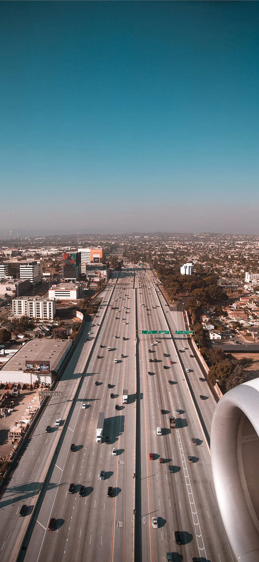 LA 고속도로 iPhone X, 로스앤젤레스 시 HD 전화 배경 화면