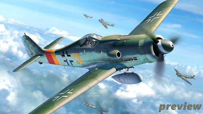 REVELL Focke Wulf Fw190 D 9(비디오 미리 보기), Fw 190 HD 월페이퍼