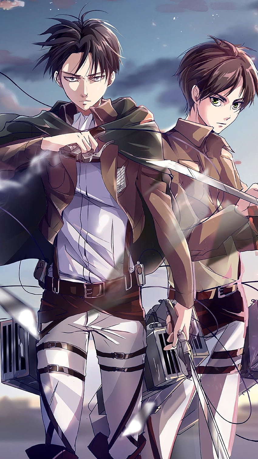 Levi and Eren, Attack on Titan phone , , Background, and . Mocah , Levi ...
