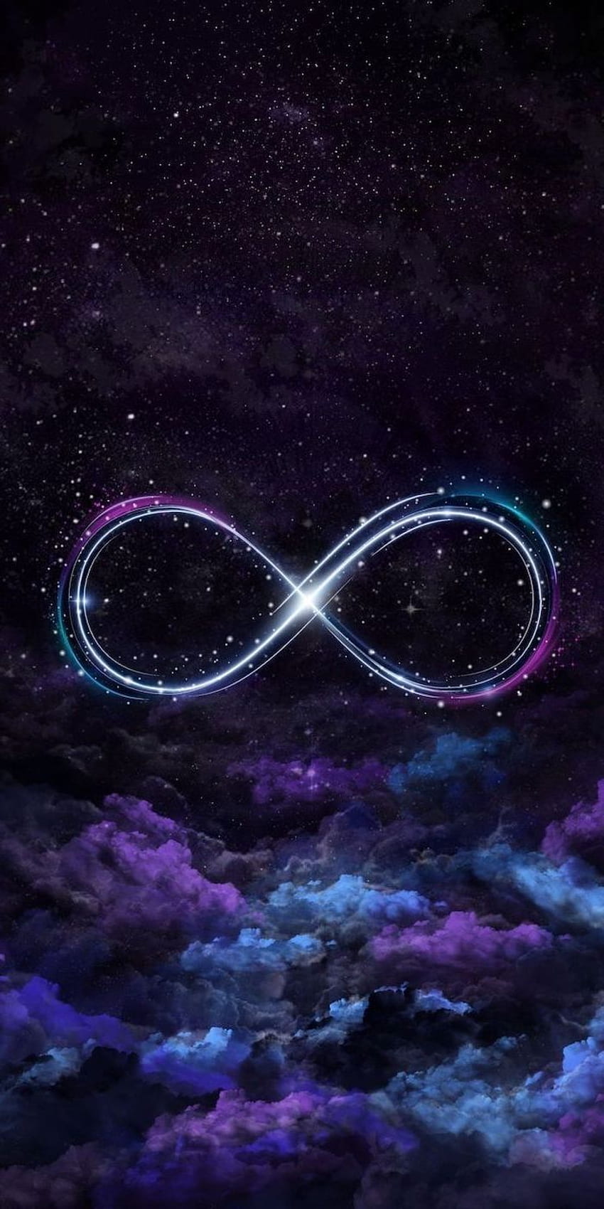 Infinity Sign In The Middle Galaxy Purple Blue Clouds Star Filled Sky In The Backgroun. Unicorn Cute, Unicorn , Infinity, Awesome Galaxy HD phone wallpaper