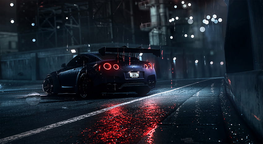 Nissan GT-R, deportivo, arte fondo de pantalla